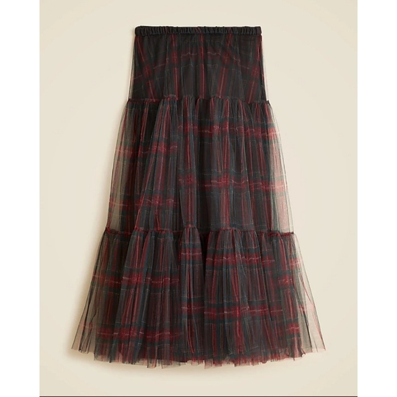 J.Crew Collection tartan tiered ball skirt - Picture 2 of 3